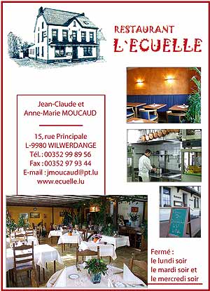 restaurant, ecuelle, wilwerdange,luxembourg, reduction, 5, euros,