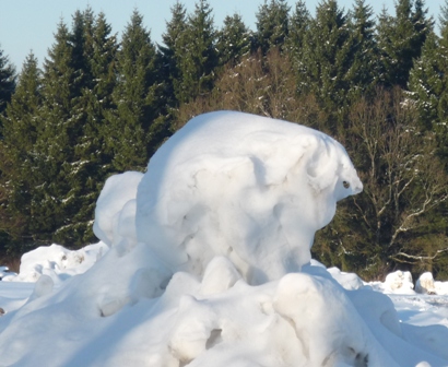 Sculpture : Ours blanc sur la banquise