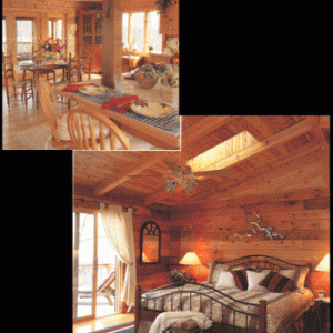 (c) The Original Log Cabine Homes - "Western Red Cedar" (Thuya Plicata) et "Eastern White Pine" (Pinus Strobus)