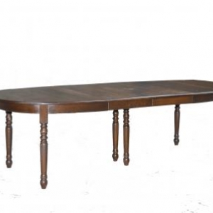 table ovale en chene avec 2 allonges