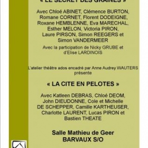 L'affiche des deux ateliers