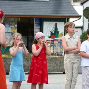 Depart de la course aux oeufs Depart de la course aux oeufs