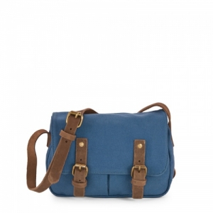 sac besace mini en toile et cuir C-OUI