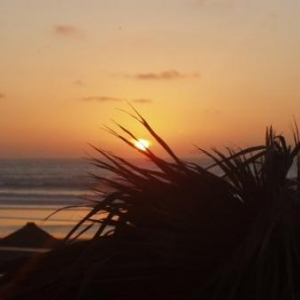 coucher de soleil plage agadir