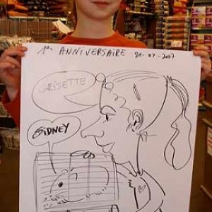 caricature au tom&co, auderghem