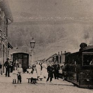 La gare du tram de Houffalize.