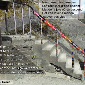 Escalier pied du rocher Kerger (medaillon: siuation existante)
