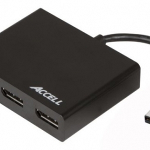 MST Hub 3 Display Port ACCELL avec une entree mini Display Port