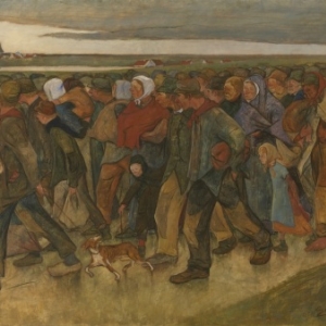 Eugène LAERMANS (1864 - 1940), The Emigrants, 1894, Oil on canvas, 150 x 211 © BrusselsMRBAB/KMSKB