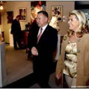 La Princesse Léa de Belgique et le Denis Matthen © Photo : André Dubuisson/« Sabam »/2019