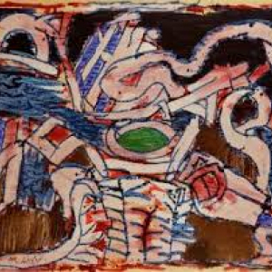 "Dernier lieu de pêche" © Pierre Alechinsky © "NF Art Gallery"