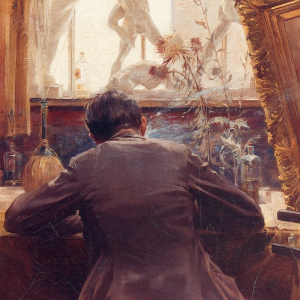 "Dans l'Atelier, portrait du peintre Alfred Ruytinckx" (Henri Privat-Livermont) © Ville de Schaerbeek