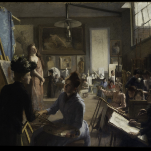 « L’atelier du peintre Blanc-Garin à Schaerbeek » (Dagmar De Furuhjelm/vers 1890) © Ville de Schaerbeek