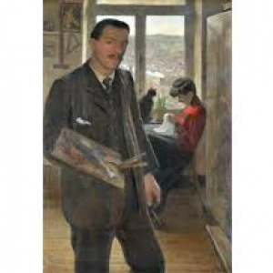 "Portrait du peintre, sa femme et son chat" (Maurie Pirenne/1906 ) © "La Boverie"