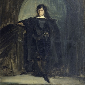 "Autoportait en Hamlet", Eugene Delacroix, 1821