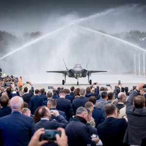 "Premiers F-35, à Florennes, le 13 Octobre © Jacques Duchateau/"L'Avenir"