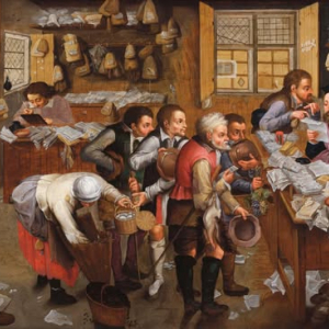 « Le Paiement de la Dîme » (« The Village Lawyer ») (Pieter Brueghel le Jeune/1622) © « Galerie »