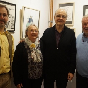 Avec son épouse, le 31 janvier 2020, à Spy, lors du vernissage de la © "Galerie Aarnor"