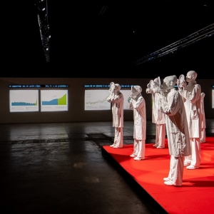 L'installation artistique de « The Climate Show », dans la salle d’accueil © « Tempora »