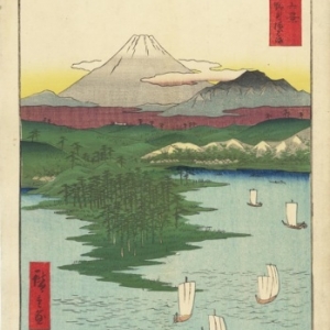 Le Mont Fuji, vu par (c) Utagawa Hiroshige/"Galerie Tanakaya"