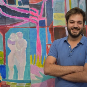 Joaquim Hernandez-Dispaux dans la "Gery Art Galery" © Murielle Lecocq