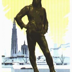 Affiche avec « Le Débardeur » © « SNCB »