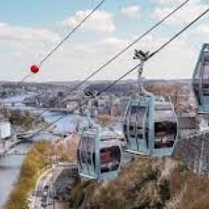 Nouveau téléphérique de la Place Maurice Servais à l'Esplanade de la Citadelle © "Belga"