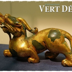 Le « Pixiu », en jade doré, de la Dynastie Ming © Ph. : Thomas Cleerebaut/Province de Namur