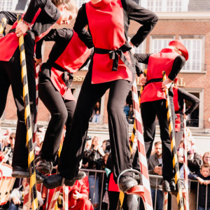 De face, Célestine Beaujot, lauréate de l’ « Echasse de Diamant » 2024 © « Echasseurs namurois»