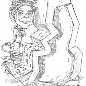 caricature de Caroline RUIZEVELD par Olivier Claudon