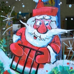 MARCHE-peinture sur vitrine pour NOEL-2666
