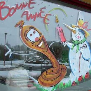 Peinture sur vitrine pour Noel-7452