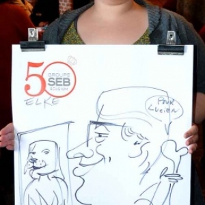 Caricature 50 years groupe SEB Belgium