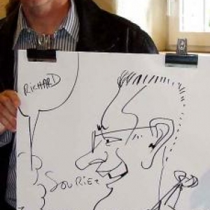 caricaturiste pour la centrale de Tihange