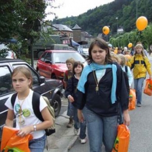 Arrivee de la Marche du Souvenir et de l'amitiee : La Roche