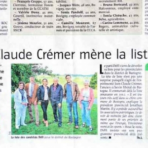 La liste Defit avec Marie-Elise 85 ans