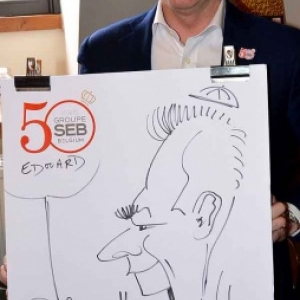 Caricature 50 years groupe SEB Belgium