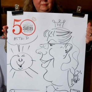 Caricature 50 years groupe SEB Belgium