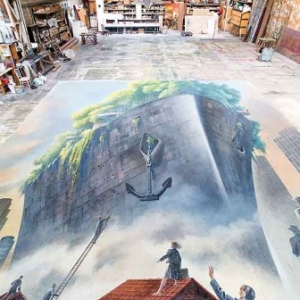 fresque,francois,schuiten,alexandre,obolensky,ixelles, fresque,francois,schuiten,alexandre,obolensky,ixelles,