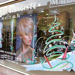 peinture sur vitre pour NOEL