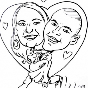 Caricature mariage LEMAITRE-TOUSSAINT Caricature mariage LEMAITRE-TOUSSAINT
