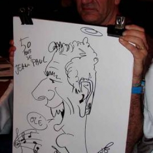 Animation caricatures pour les 50 ans de Jean-Paul au Espaces reunions de Leudelange