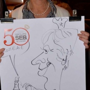 Caricature 50 years groupe SEB Belgium