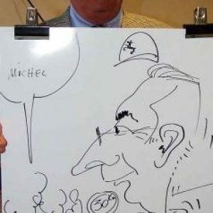 caricaturiste pour la centrale de Tihange