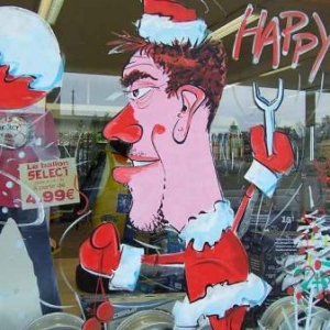 Peinture sur vitrine pour Noel - photo 7257