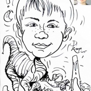 caricature minute en dinosaure caricature minute en dinosaure