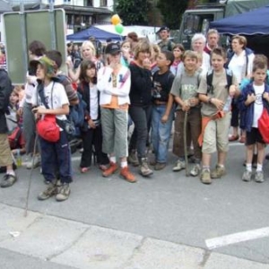 Arrivee de la Marche du Souvenir et de l'amitiee : La Roche