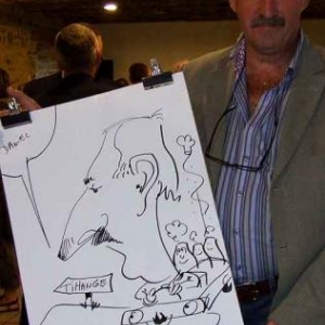 caricaturiste pour la centrale de Tihange