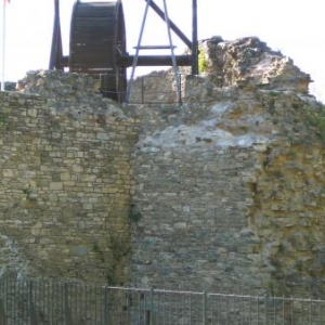 L'antique mecanisme d'ouverture du pont-levis