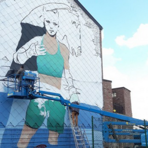 Fresque de Spray Can Arts en hommage a Enki Bilal